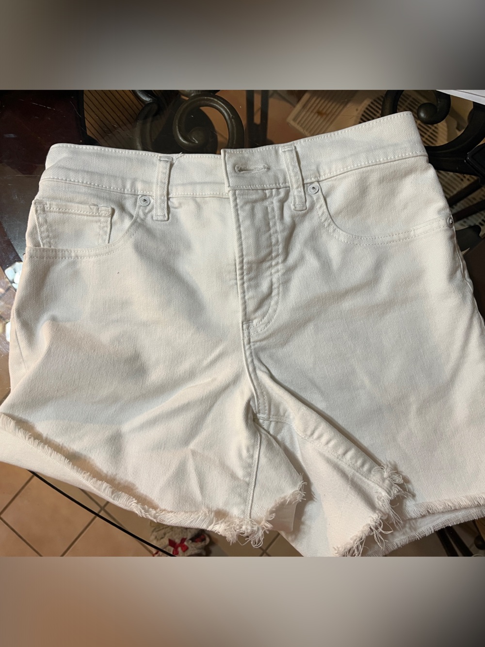 Express White Denim Jean Shorts